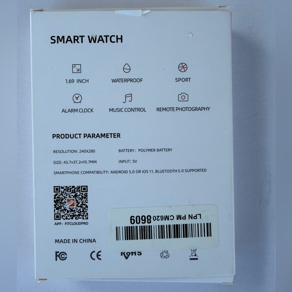 MorePro H56 Smartwatch Fitness Tracker Black New in Box Heart Rate BP Sleepy - Picture 2 of 6